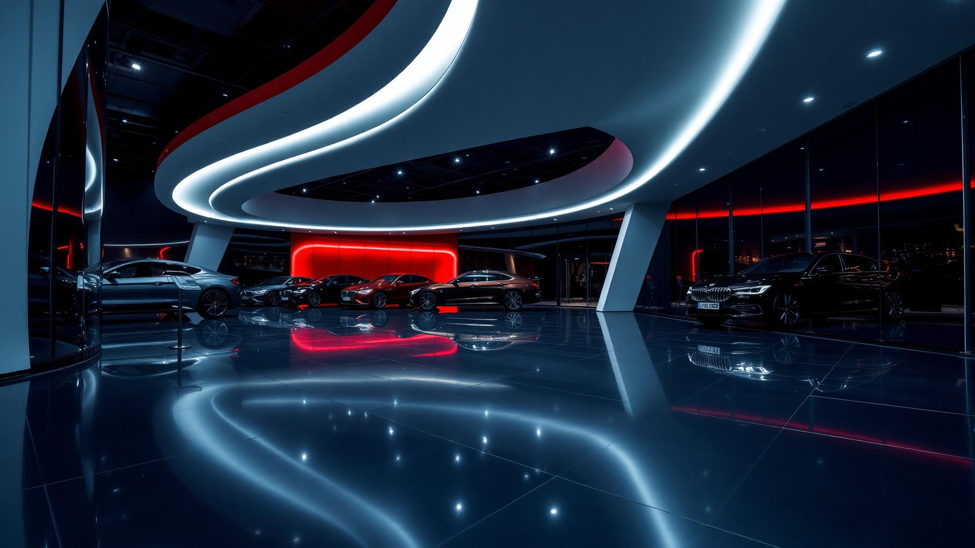 RS Rent A Car showroom interior